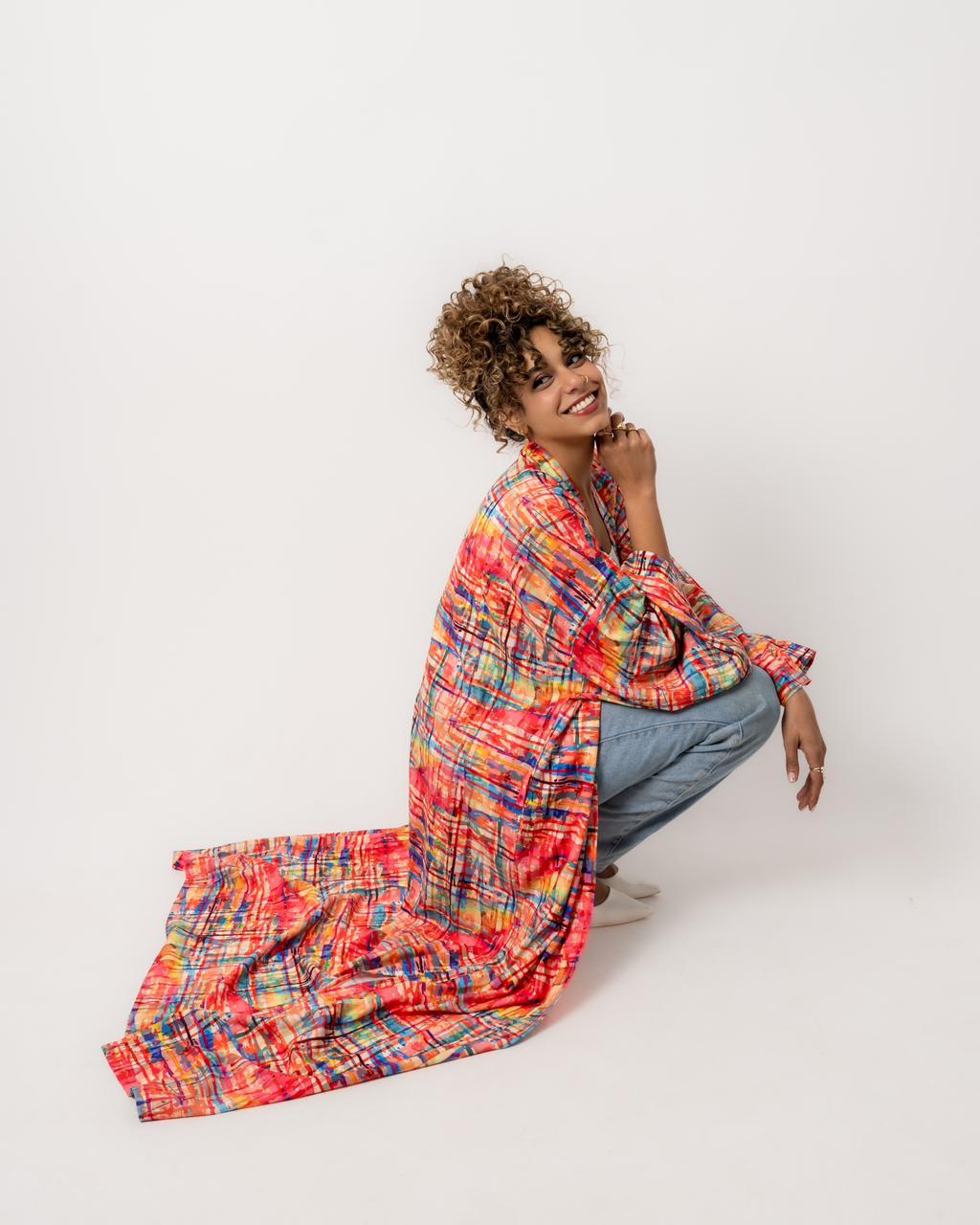 Colorful Maxi Kimono