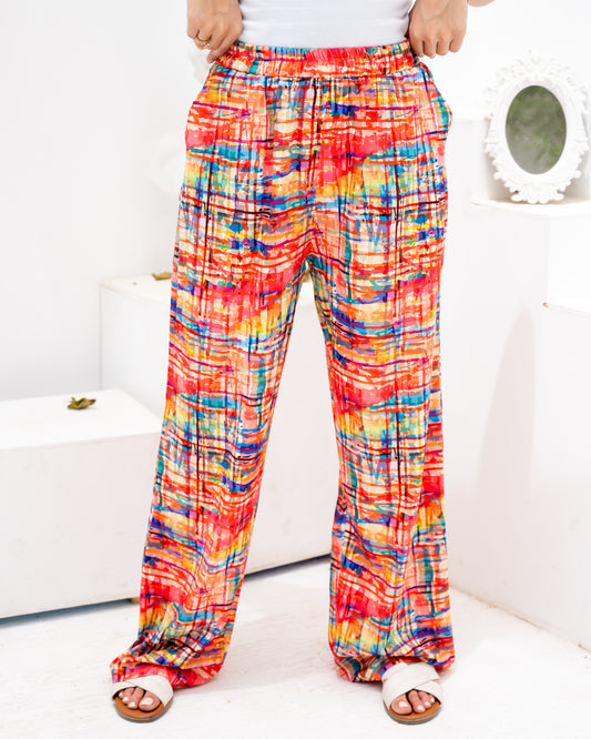 colorful printed pants