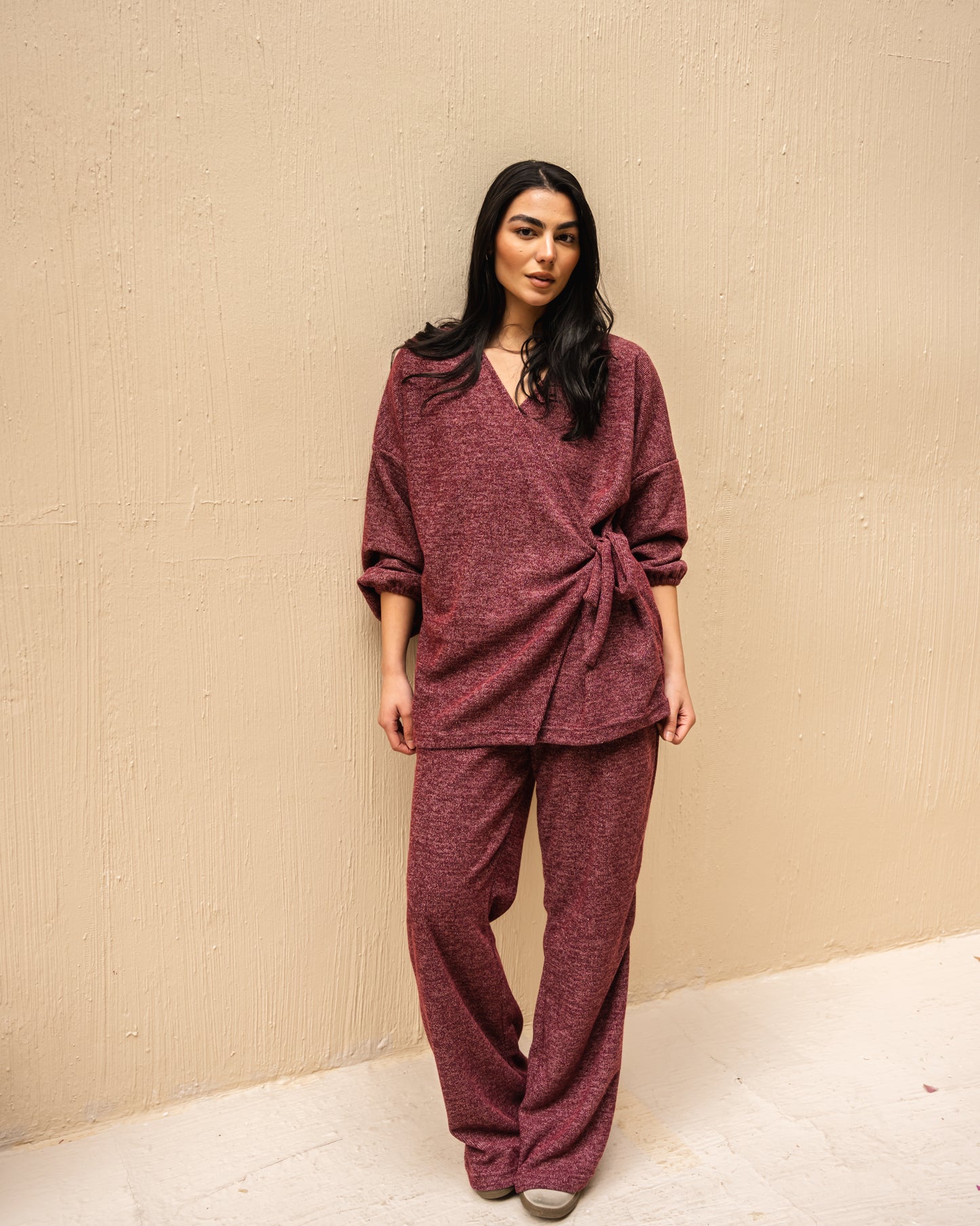 Wrap Set in burgandy