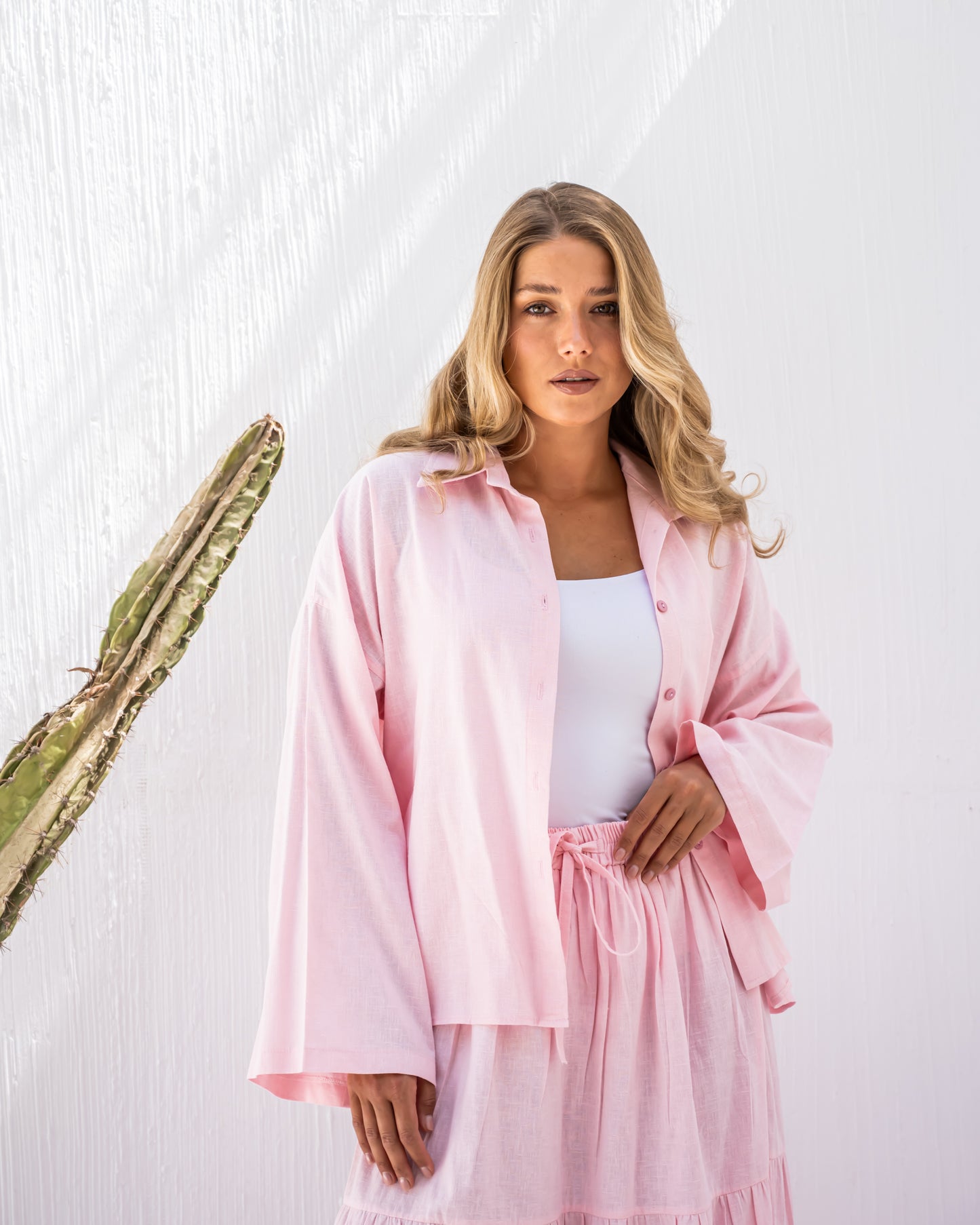 Linen Dream set in Pink