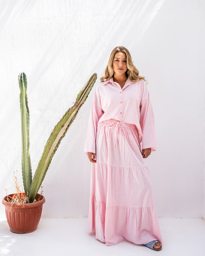 Linen Dream set in Pink