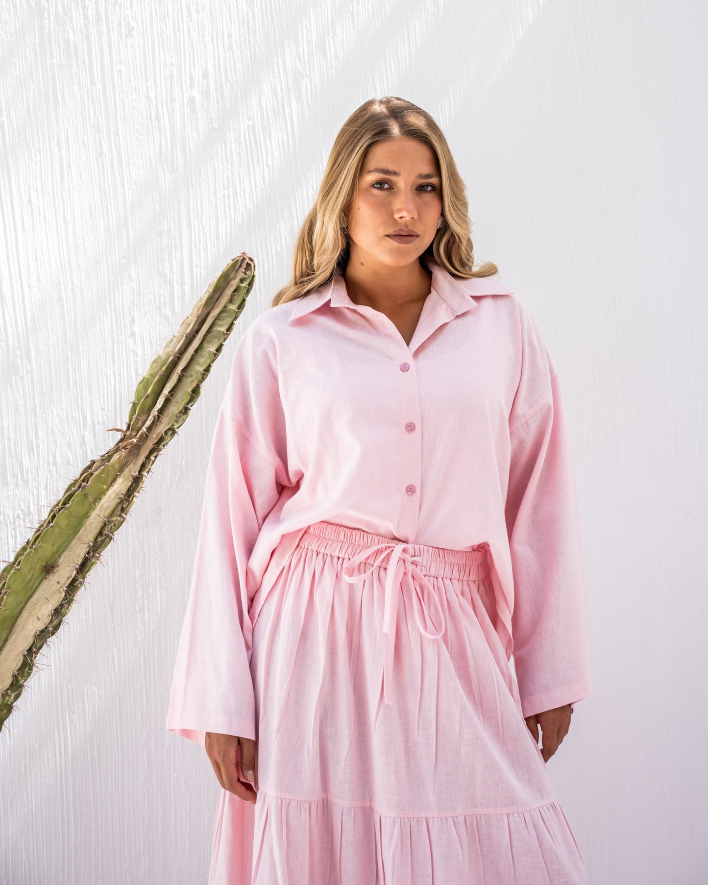 Linen Dream set in Pink