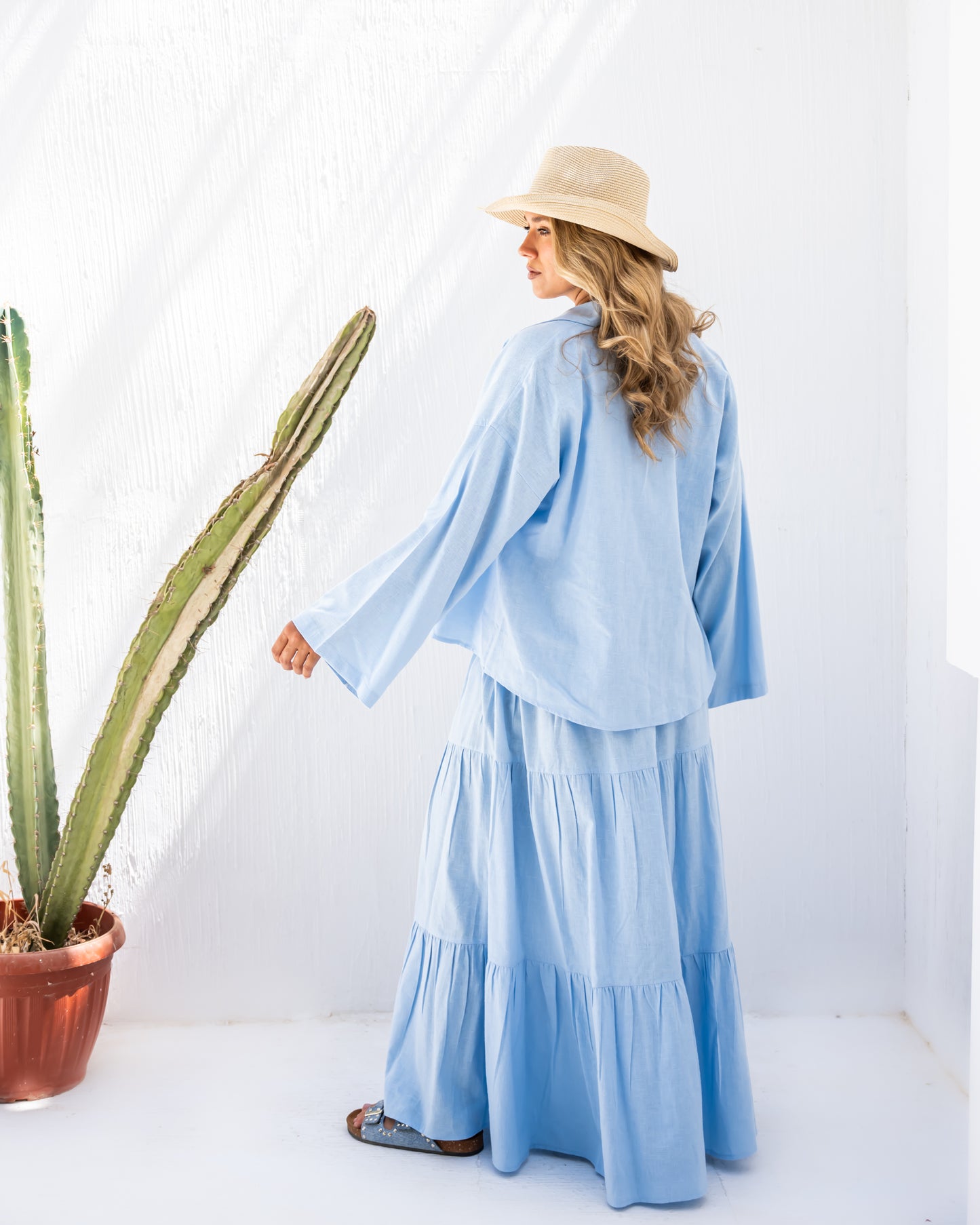 Linen Dream set in Baby Blue