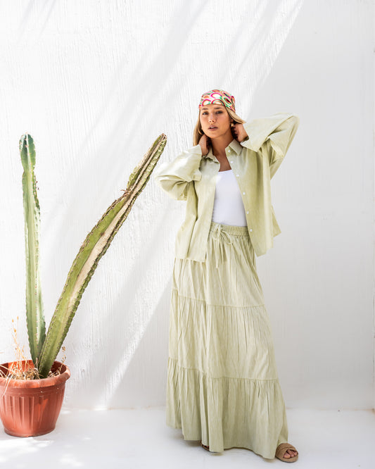 Linen Dream set in Pastel Green