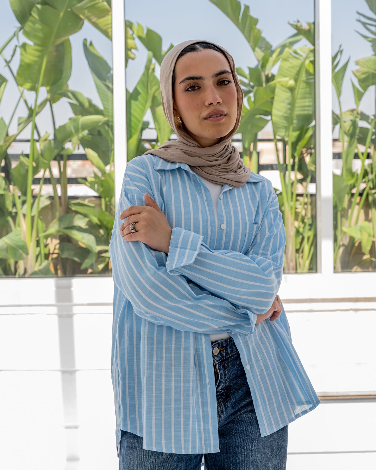 Stripped Shirt In Babyblue