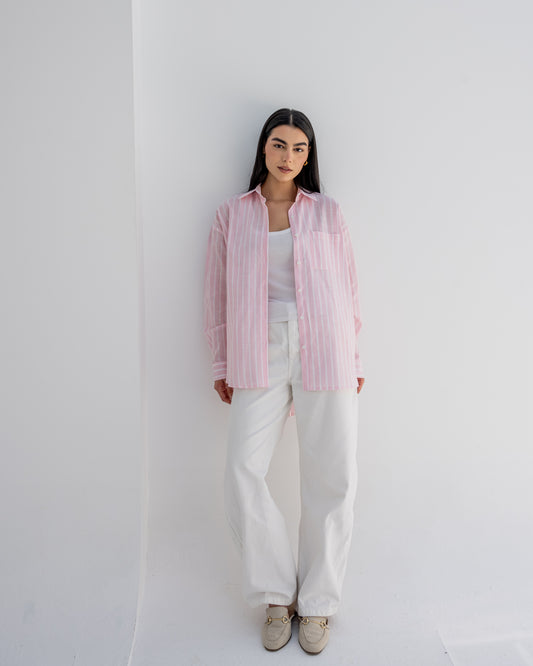 Stripped Shirt In Pink