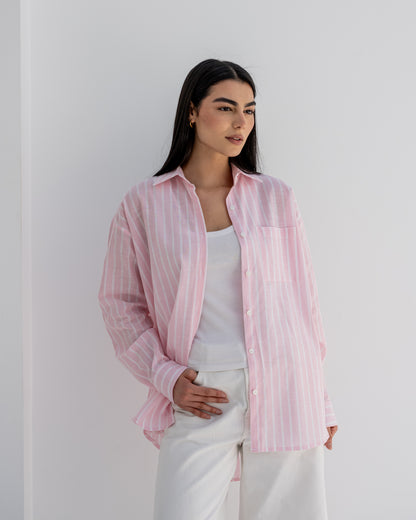 Stripped Shirt In Pink