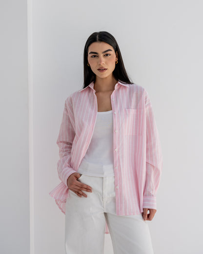 Stripped Shirt In Pink
