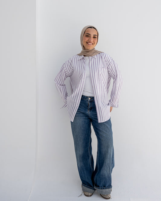 Stripped Shirt In Purple