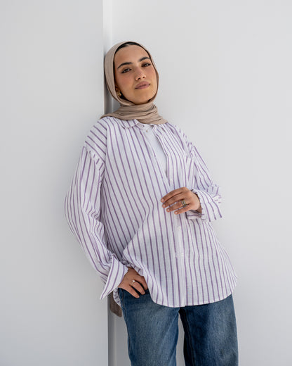 Stripped Shirt In Purple