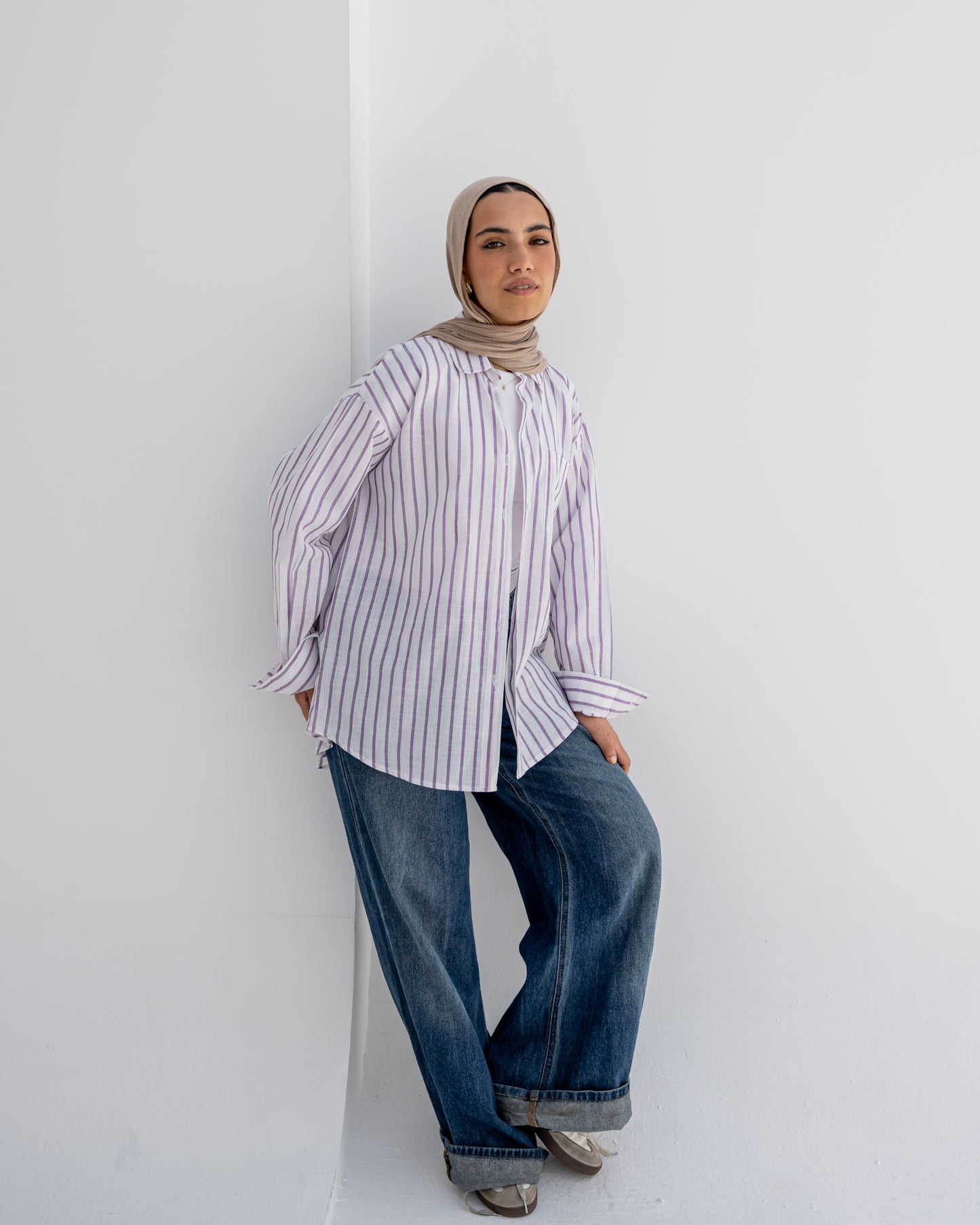 Stripped Shirt In Purple