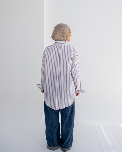Stripped Shirt In Purple