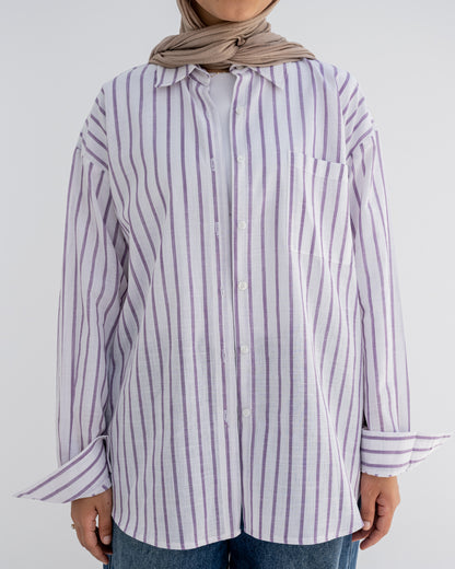 Stripped Shirt In Purple
