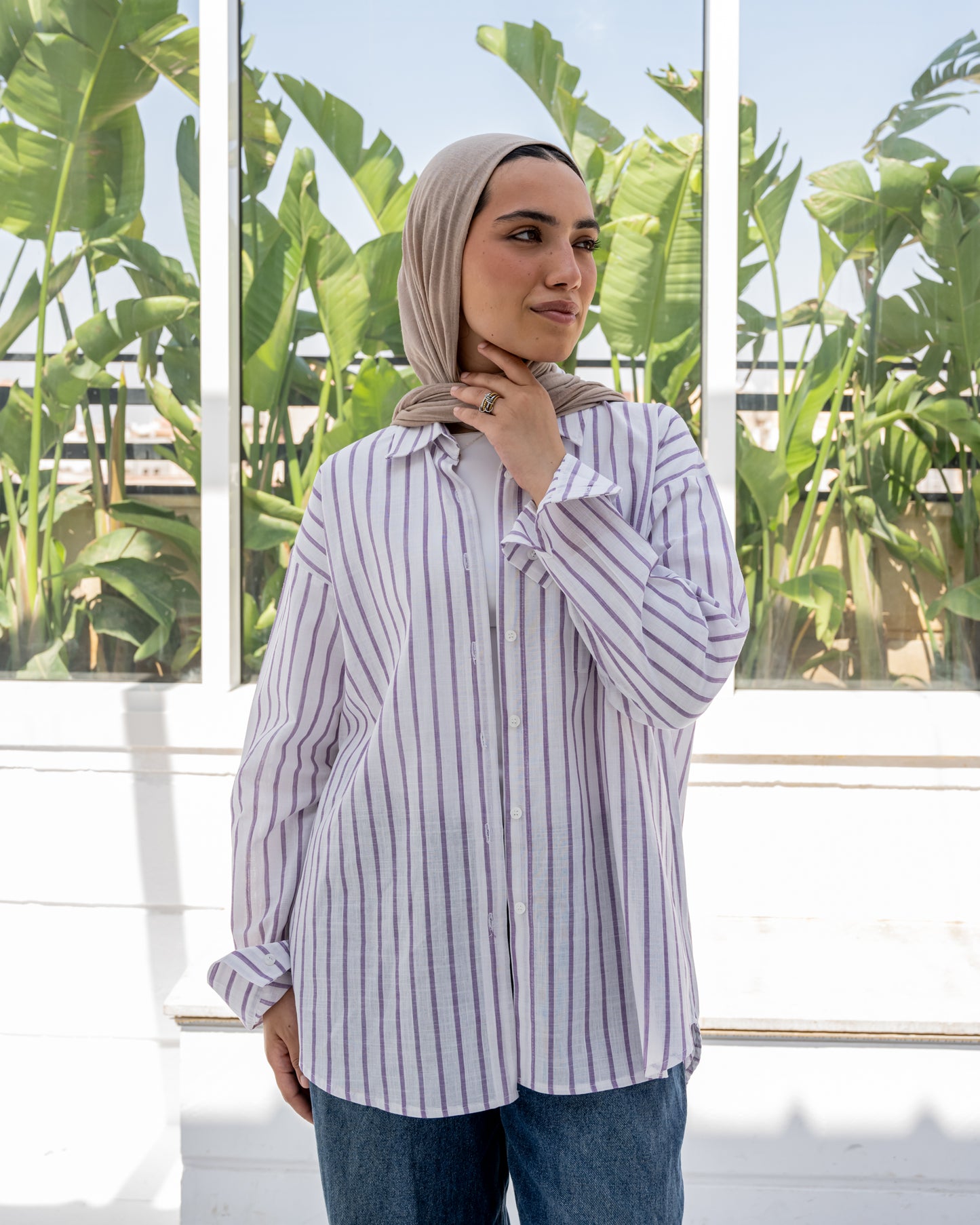 Stripped Shirt In Purple