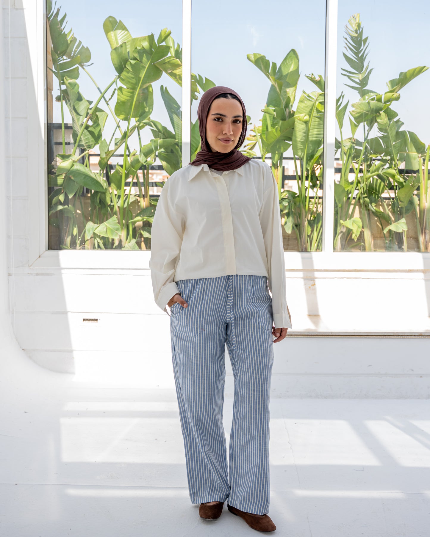 Stripped Pants in Babyblue