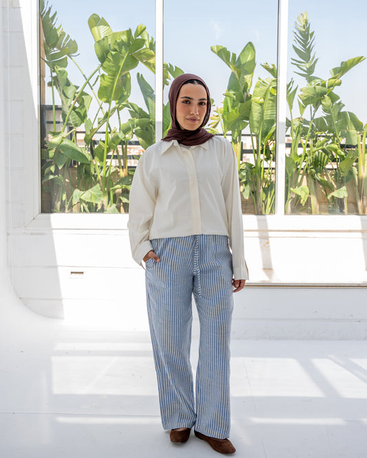 Stripped Pants in Babyblue