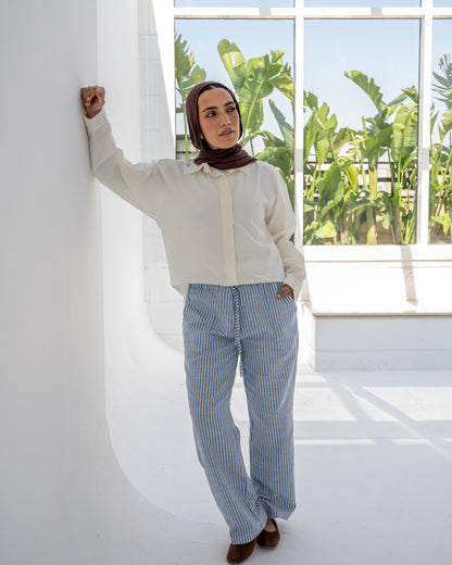 Stripped Pants in Babyblue