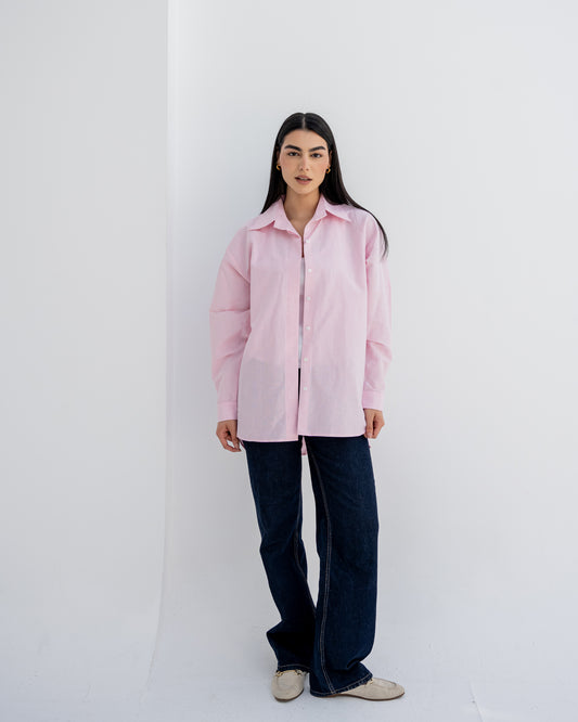 Linen Daily Shirt In Pink