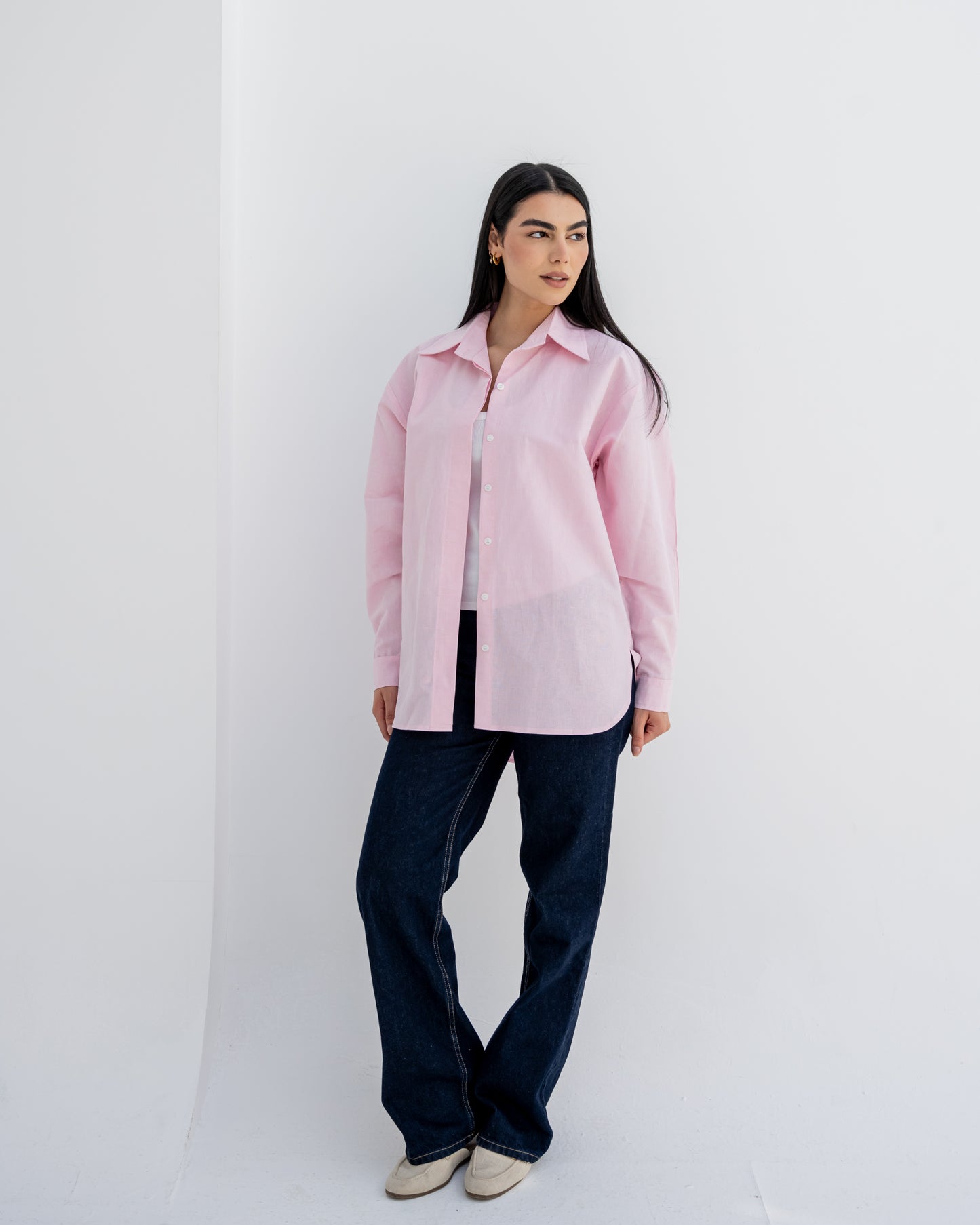 Linen Daily Shirt In Pink