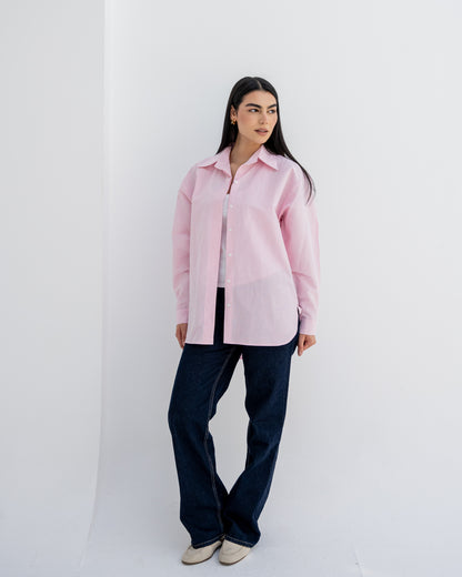 Linen Daily Shirt In Pink