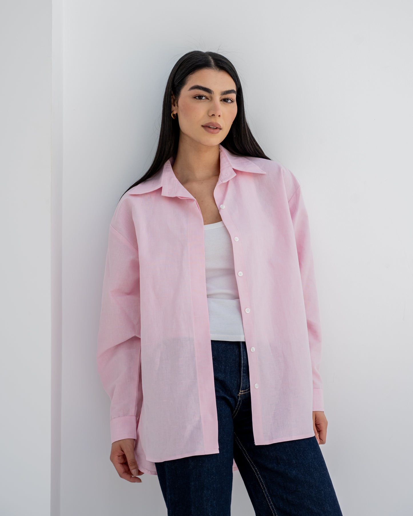 Linen Daily Shirt In Pink