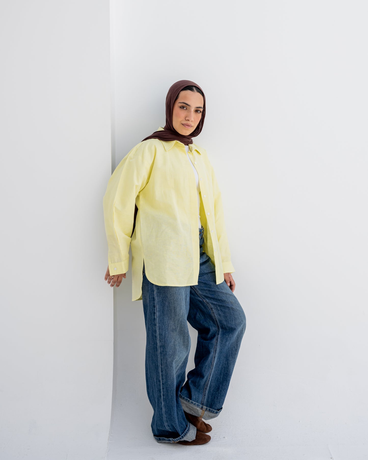 Linen Daily Shirt In Yellow