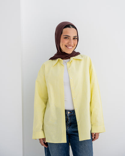 Linen Daily Shirt In Yellow
