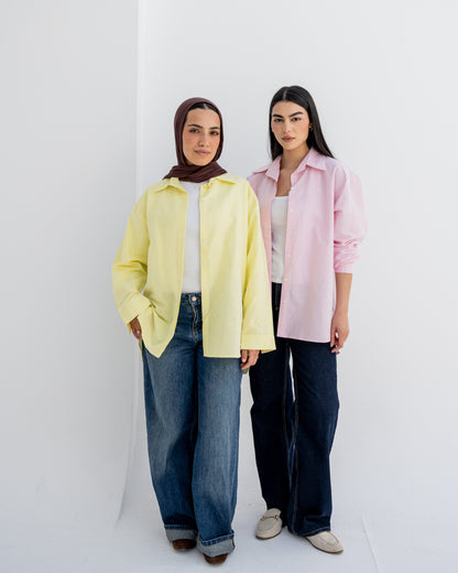 Linen Daily Shirt In Yellow