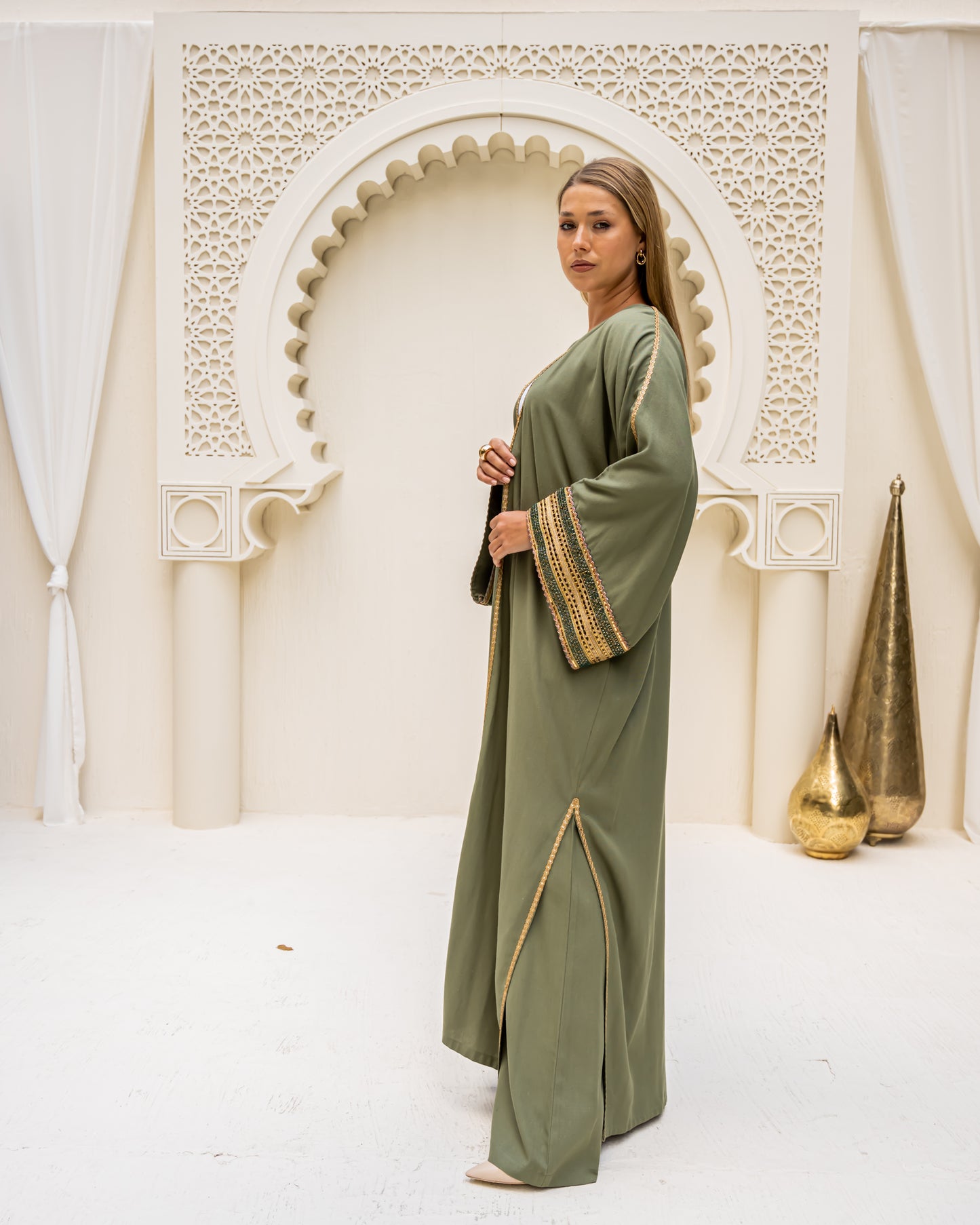 Hadya set in olive green