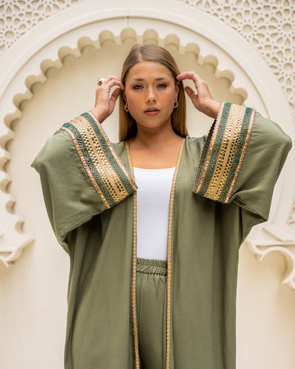 Hadya set in olive green