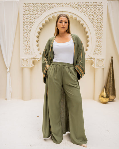 Hadya set in olive green