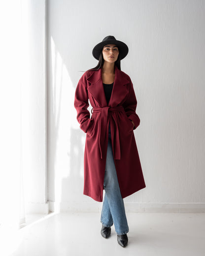 The city coat Burgundy