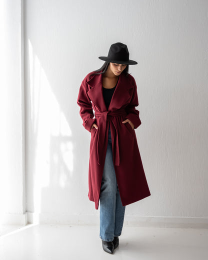 The city coat Burgundy