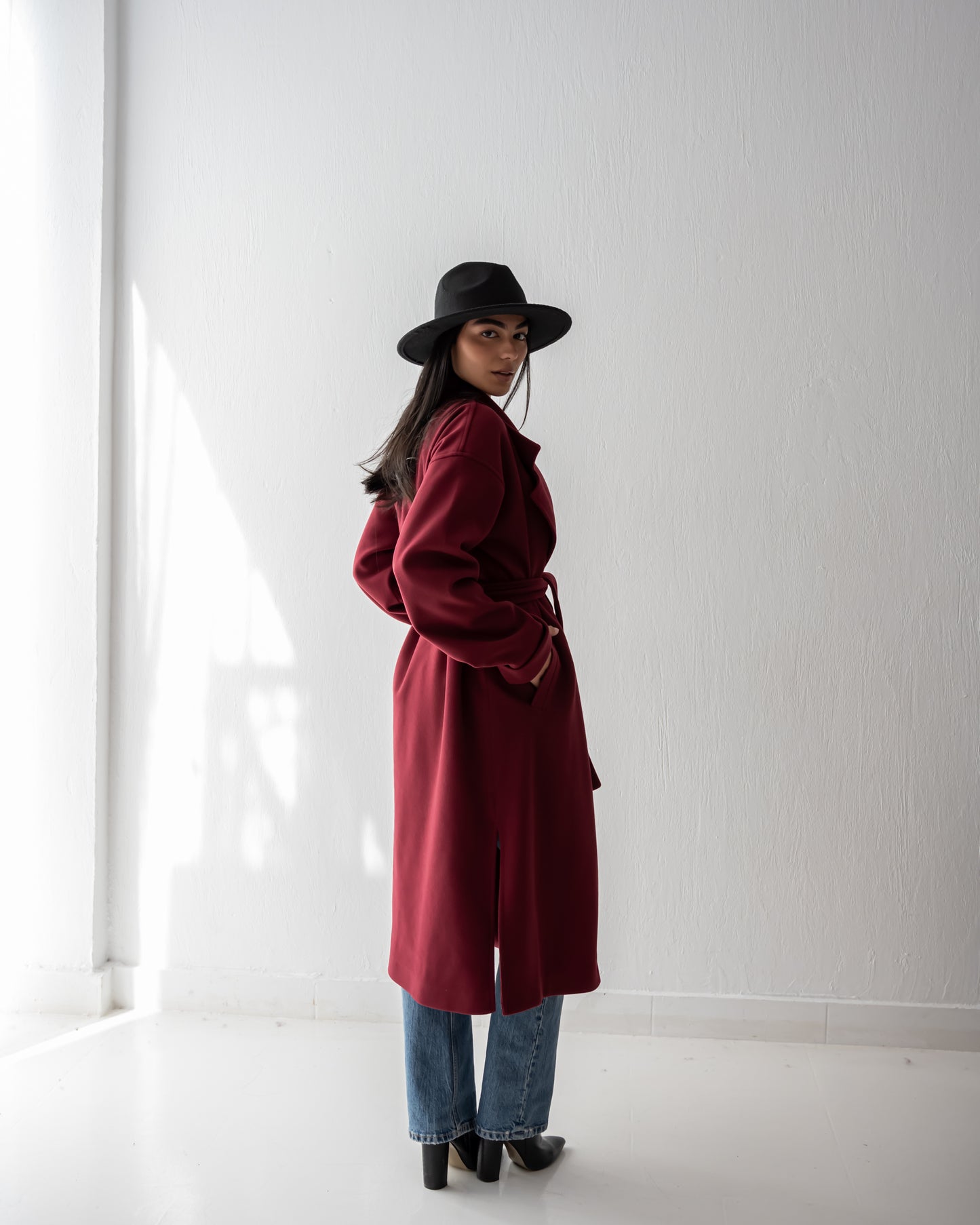 The city coat Burgundy