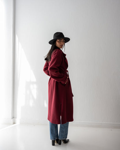 The city coat Burgundy