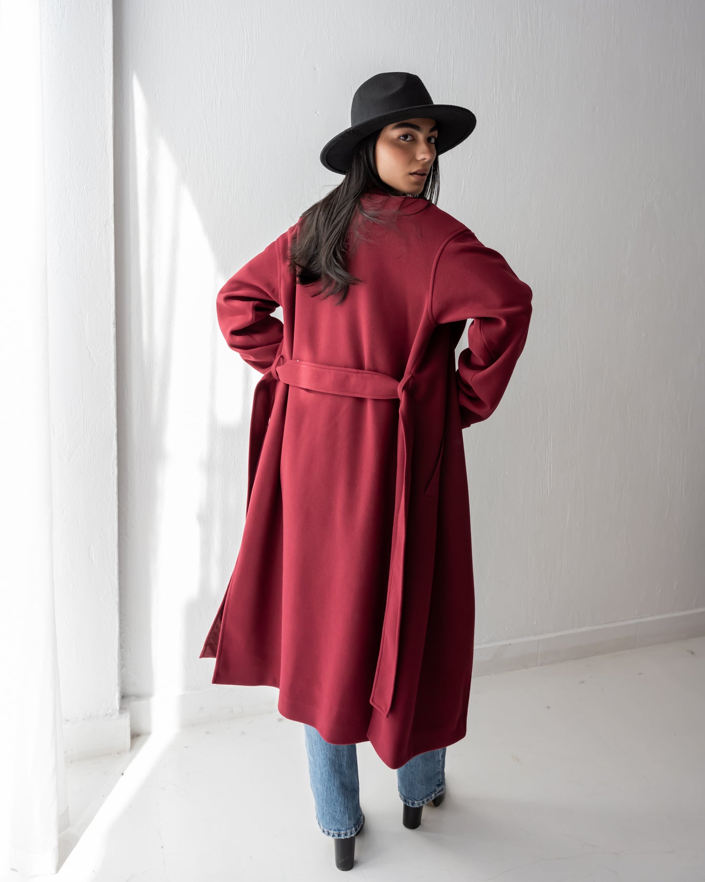 The city coat Burgundy