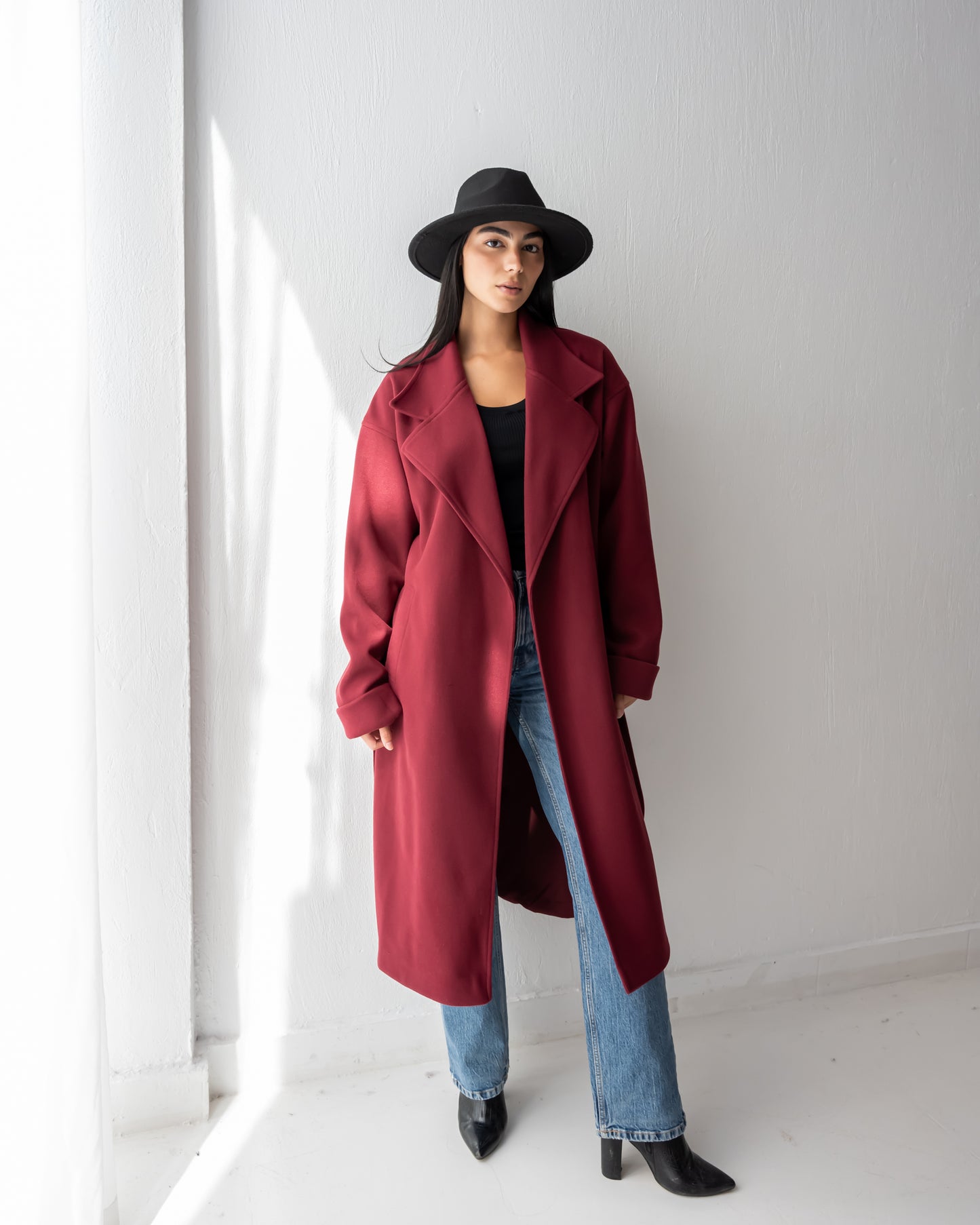 The city coat Burgundy