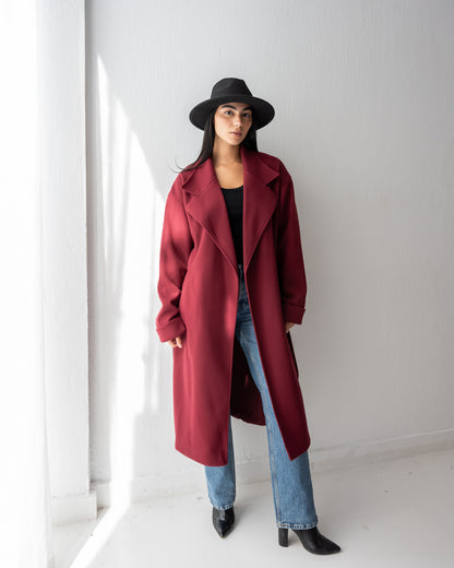 The city coat Burgundy