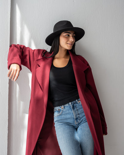 The city coat Burgundy