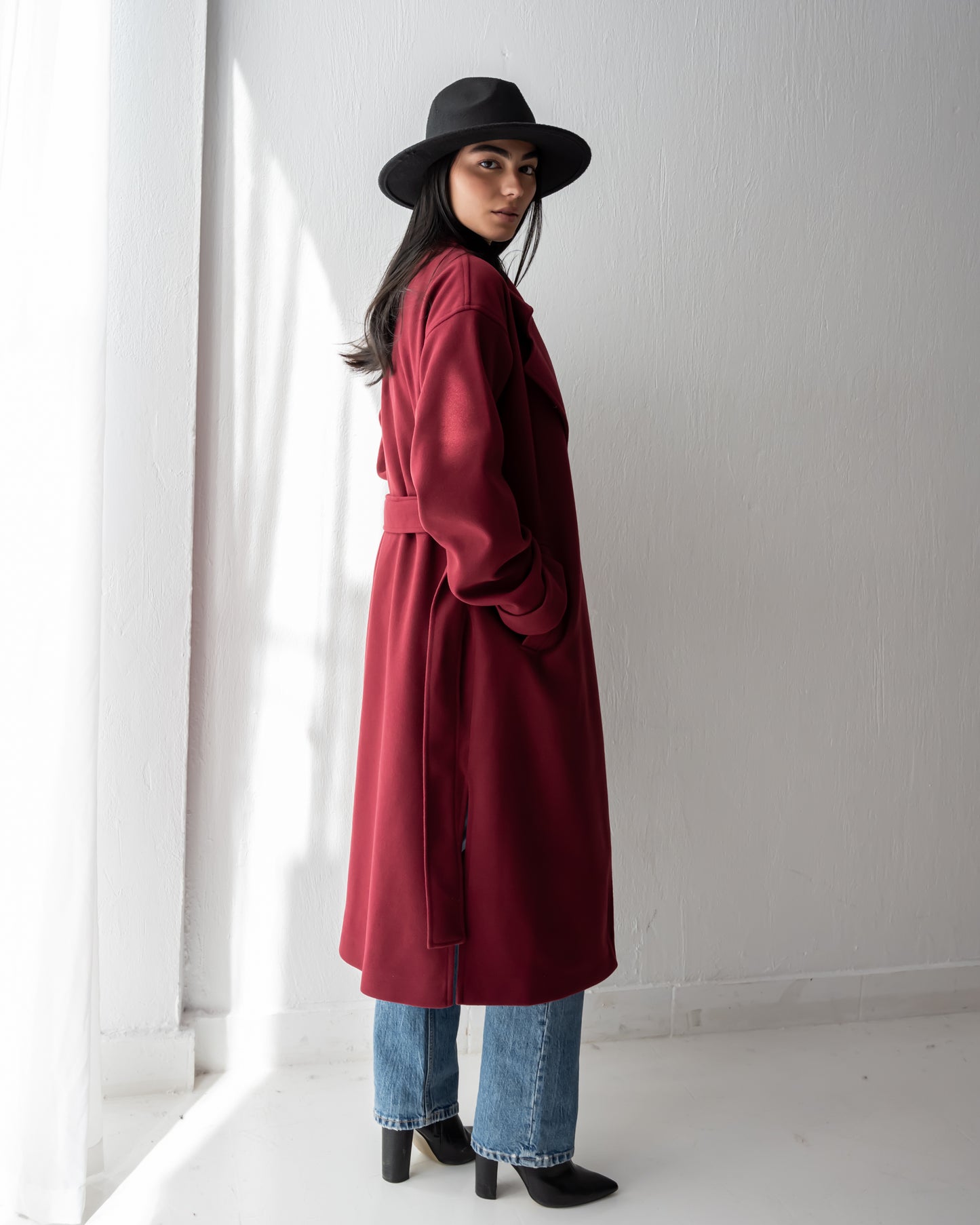 The city coat Burgundy