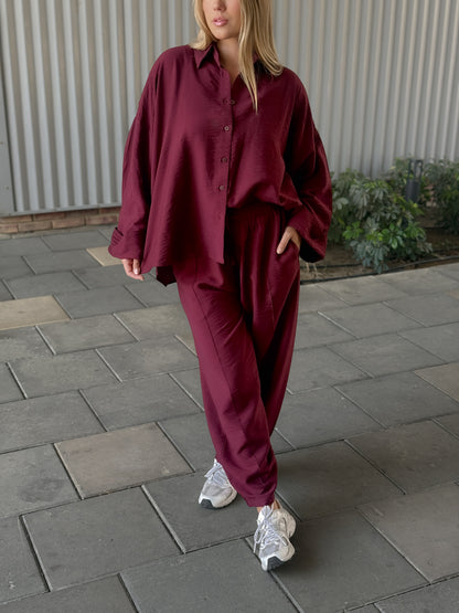 Everyday set in Burgandy