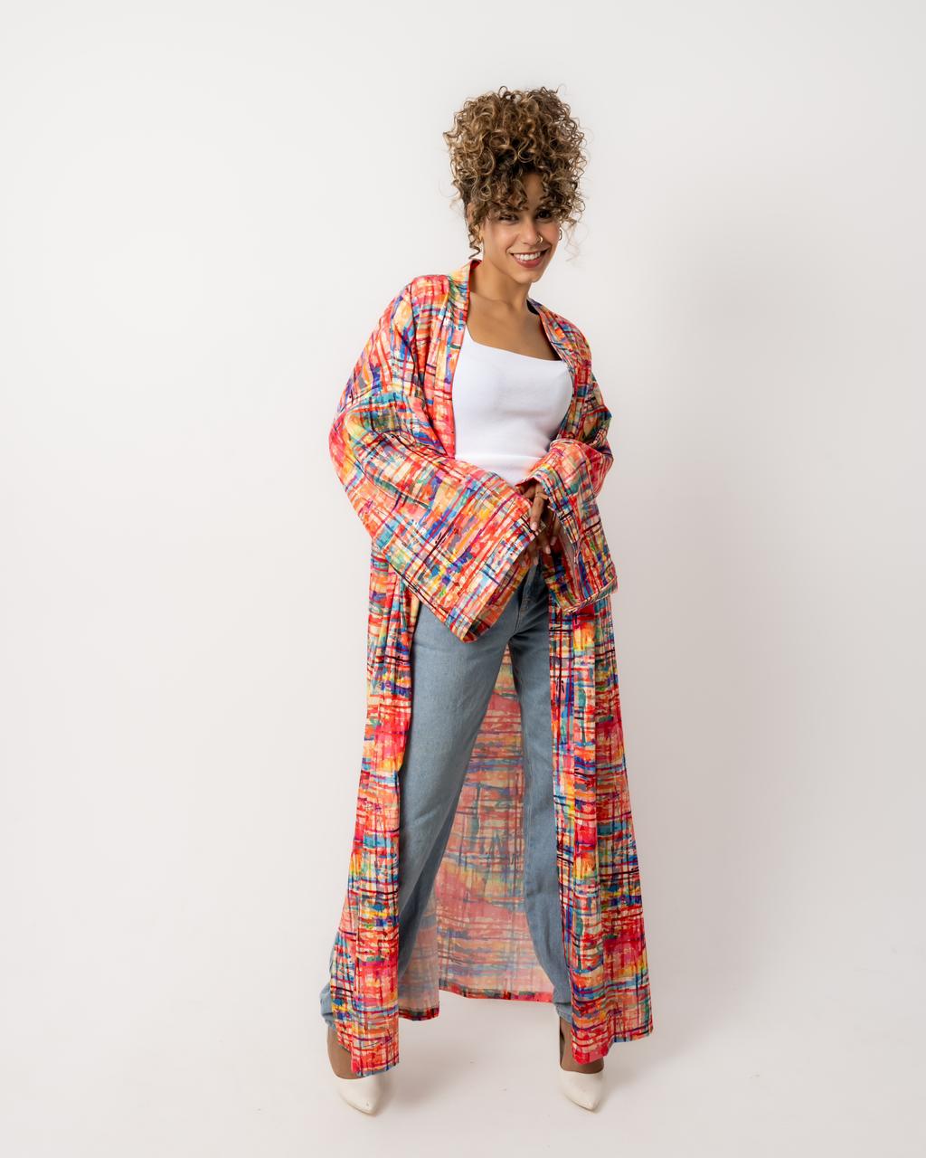 Colorful Maxi Kimono