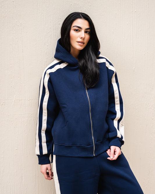 Suede touch set in Navy blue