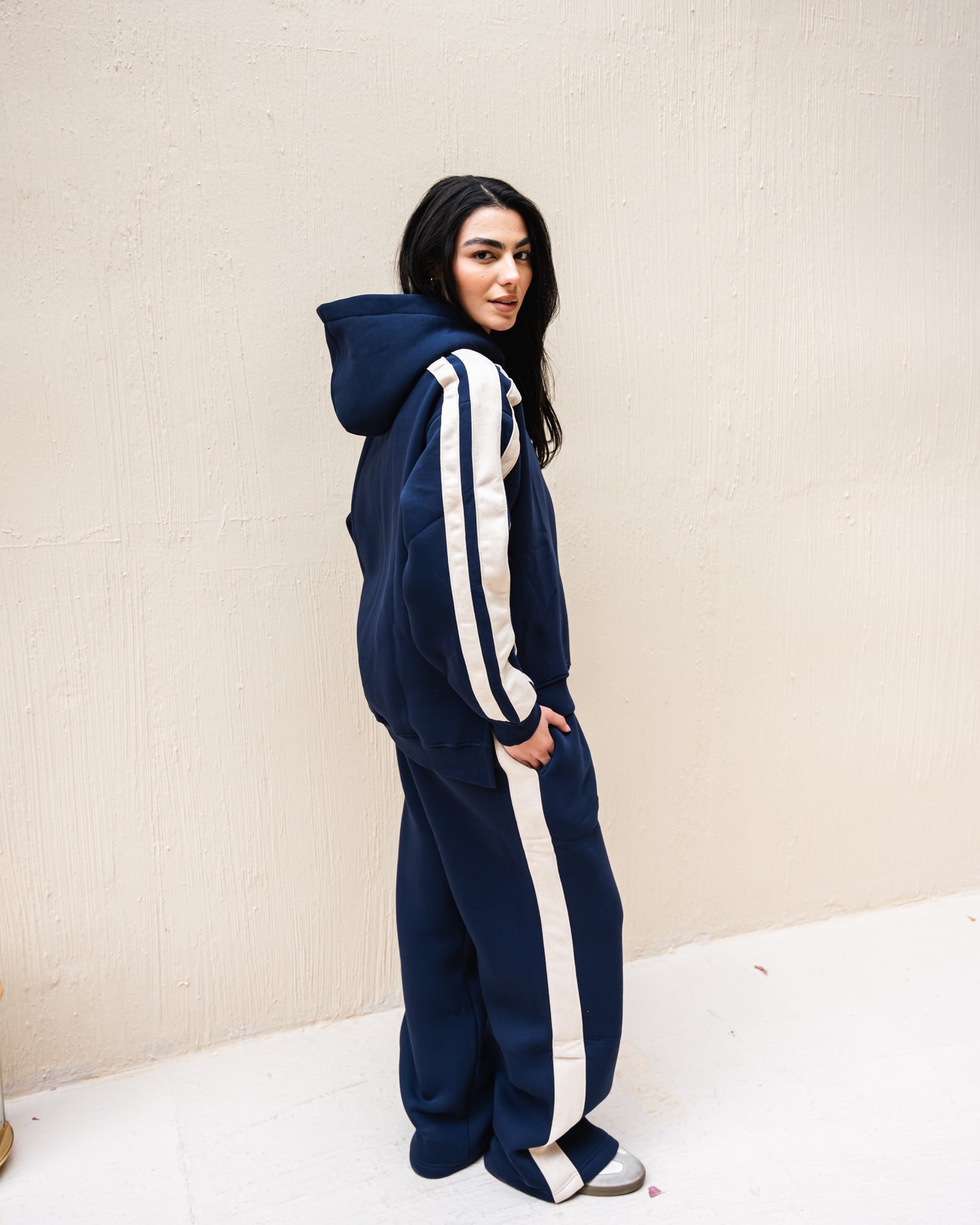 Suede touch set in Navy blue