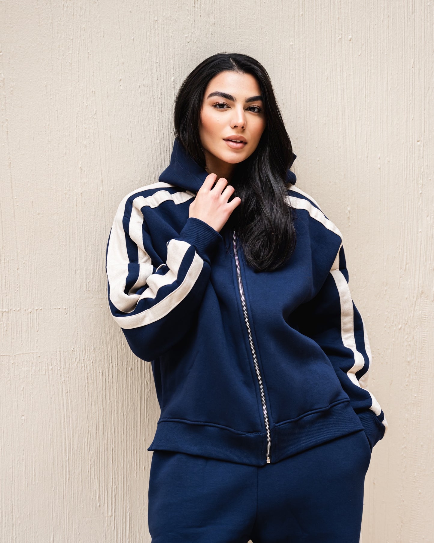 Suede touch set in Navy blue