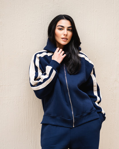 Suede touch set in Navy blue